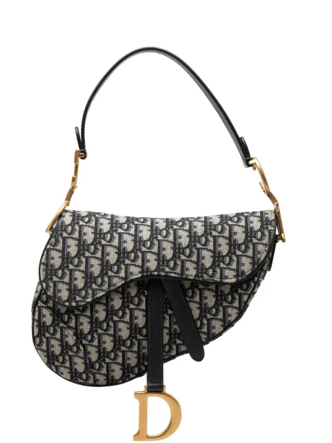 Christian Dior Pre-Owned 2020 Oblique Canvas Saddle Bag shoulder bag Blue 70D7XRKDMPIOJ6CK
