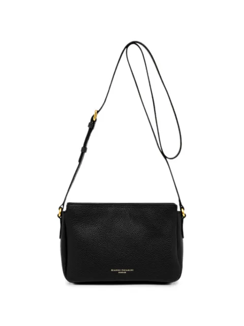 GIANNI CHIARINI Laura pebbled crossbody bag Black BS12525COMMGRN