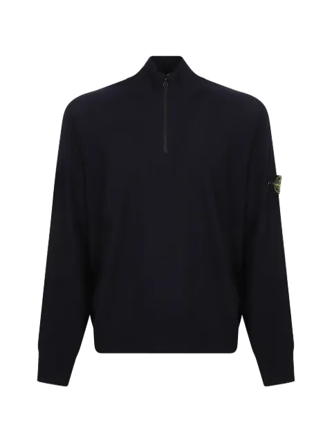 Stone Island 5100008 stretch RWS-wool jumper Blue L2S155100008S00A1
