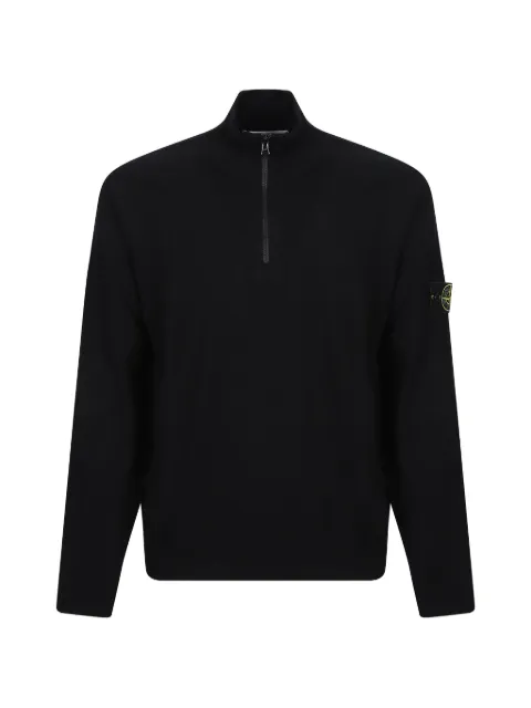 Stone Island Compass-patch half-zip sweater Black L2S155100008A00A1