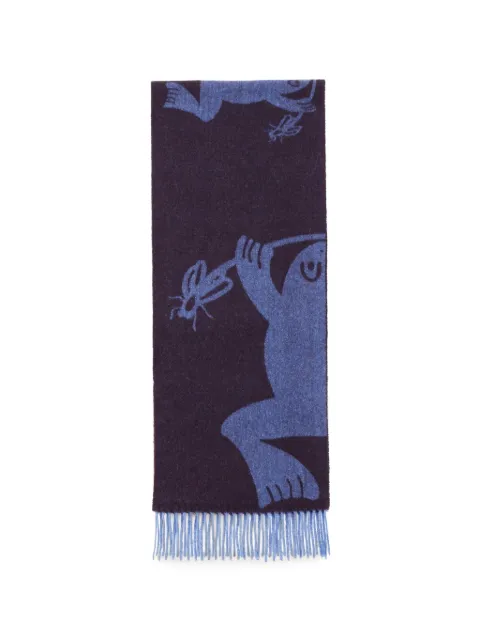 Henrik Vibskov Bug Press jacquard-knit scarf Brown AW26STUDA902