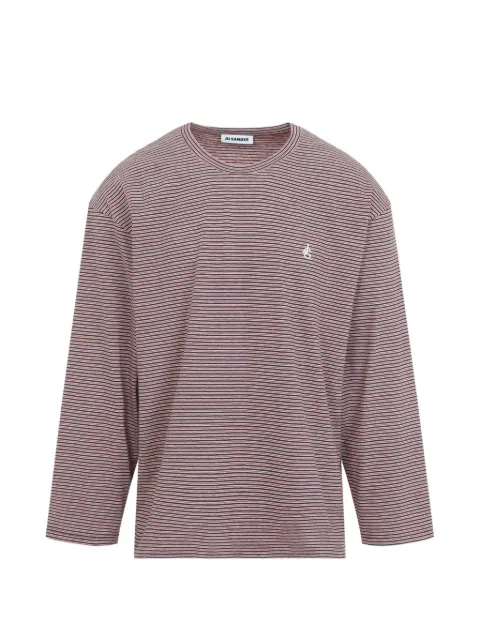 Jil Sander striped long-sleeve T-shirt Red J22GC0264J20395