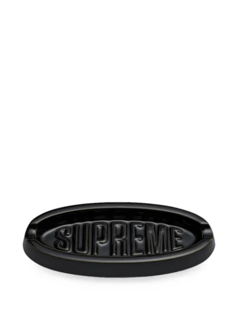 Supreme logo-embossed oval tray Black SU27927