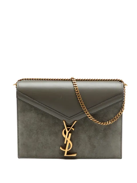 Saint Laurent Pre-Owned 2019 Suede and Calfskin Monogram Cassandra Clasp Bag shoulder bag Brown XIWYCX17XDEQ8ZZF