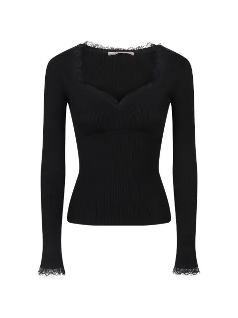 TWINSET lace-trim jumper Black 262TP3390