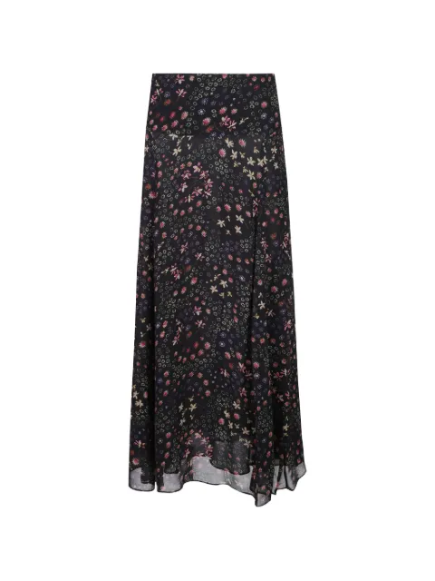 ISABEL MARANT floral-print silk skirt Black JU0540FAD3J01E