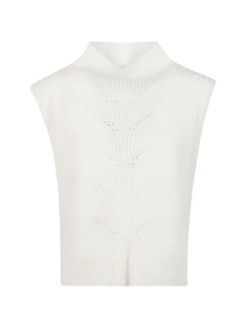 Herno pointelle-knit sleeveless sweater White ML00022DR70188
