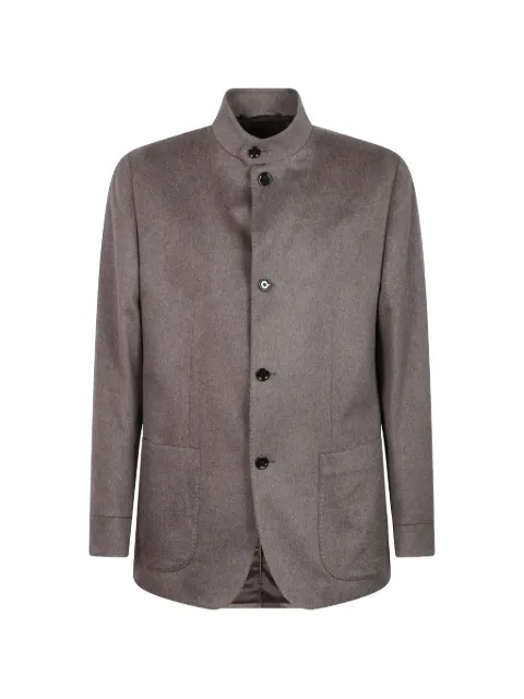 Lardini button-up stand-collar coat Grey AC5842ACIF67546