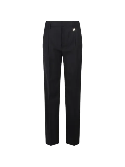 DONDUP pleated logo-charm trousers Black DP840SWS0115DXX