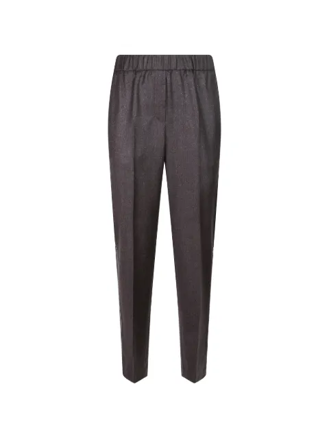 Peserico Punto Luce-detail elasticated-waistband trousers Grey A0407203359953