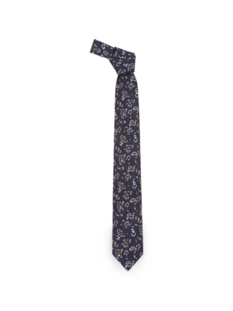 Lardini paisley-print silk tie Blue ACCRC7AC6713785