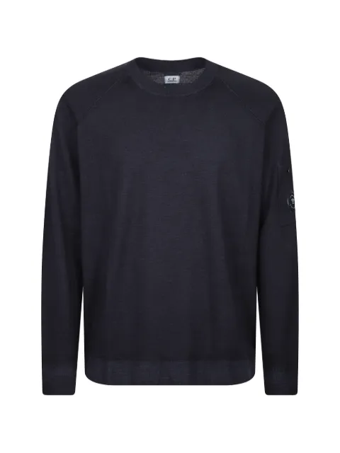 C.P. Company lens-detail raglan-sleeve sweater Blue 21CMKN046A003247F888