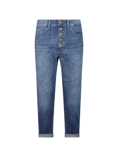 DONDUP button-fly cropped jeans Blue DP268BDS0107DMR9