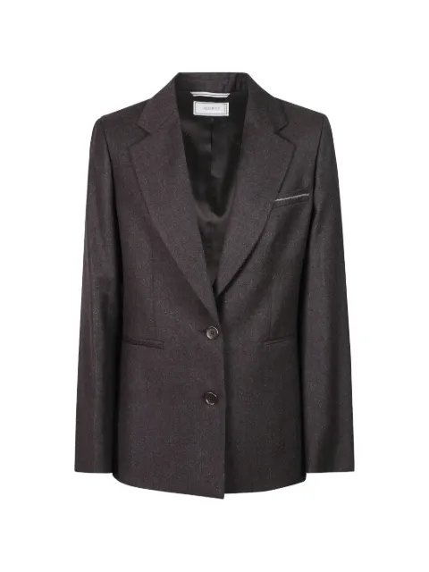 Peserico bead-embellished single-breasted blazer Brown A0120203359953