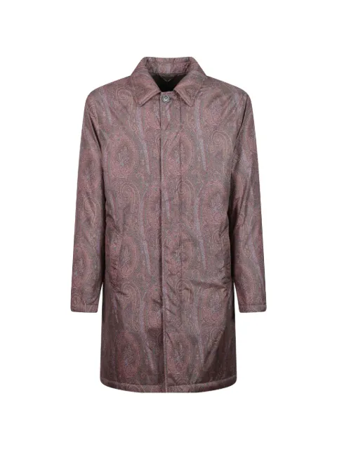 ETRO Paisley-print concealed-fastening coat Brown MRBA011499SASZ5X0865
