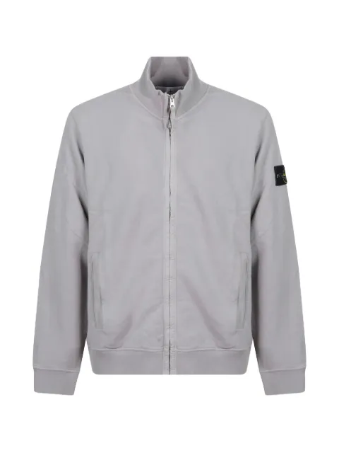 Stone Island 6100066 brushed organic cotton fleece track jacket Grey L2S156100066S0A20