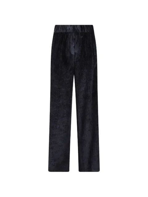 Peserico corduroy-effect wide-leg trousers Black A0455201597