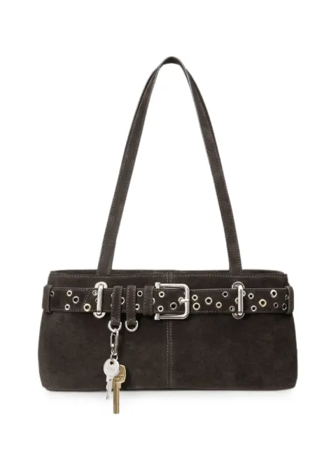 Osoi mini Brocle eyelet-embellished buckled shoulder bag Brown 26SB05009314