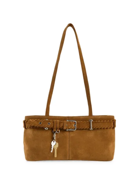 Osoi braided buckled shoulder bag Brown 26FB05007329