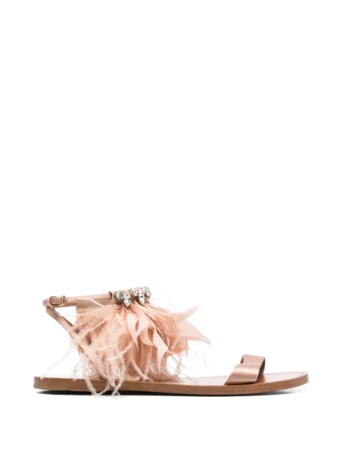 Miu Miu Pre-Owned 2000s crystal-embellishment sandals Neutrals MI380CAL
