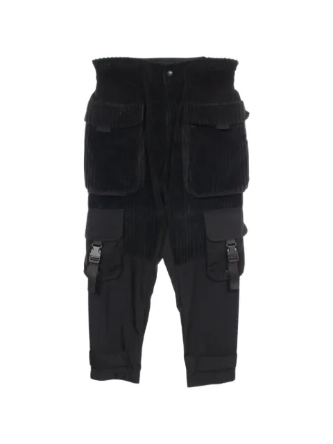 Dolce & Gabbana Pre-Owned corduroy panelled cargo pants Black 1065700