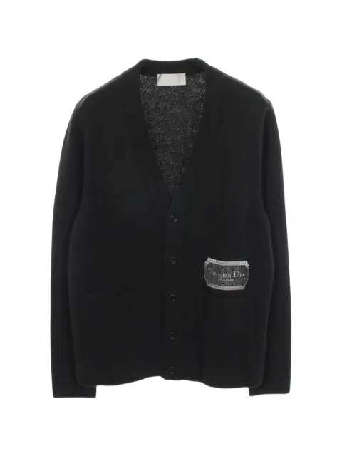 Christian Dior Pre-Owned logo-embroidered cardigan Black 1083480