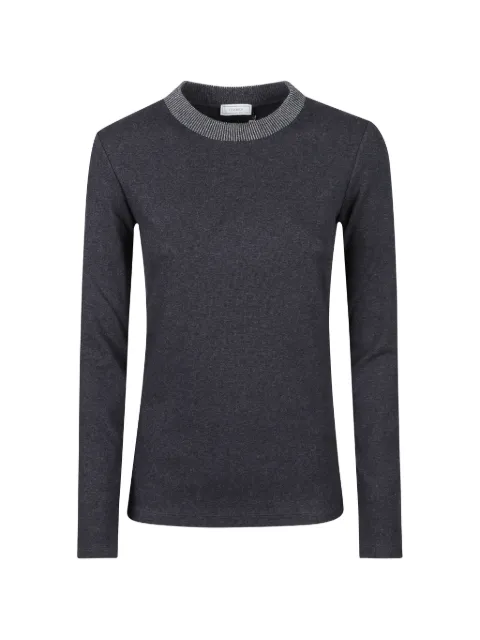 Peserico crew-neck long-sleeve T-shirt Grey S06970J0B5669B72