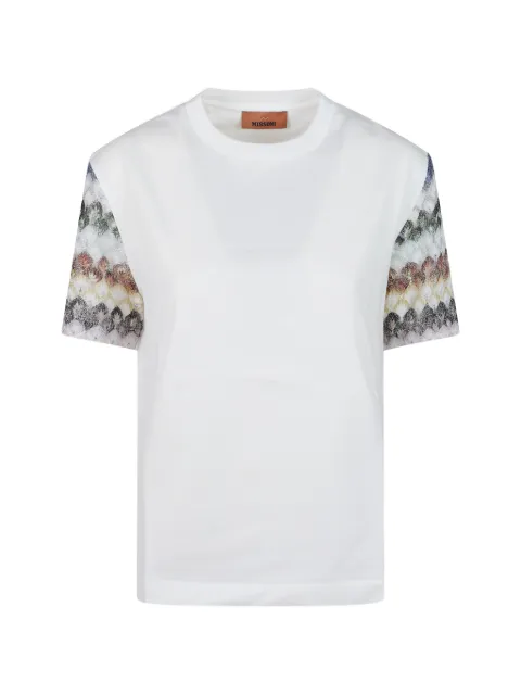 Missoni zigzag-sleeve T-shirt White DS26WL01BJ00R4