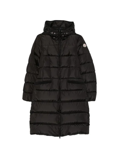 Moncler quilted hooded coat Black L20931C00042539ZD