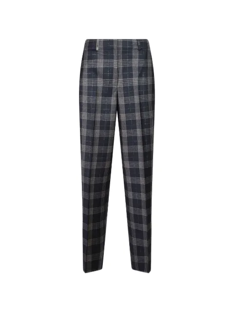 Peserico check-pattern tailored trousers Blue A0433503325