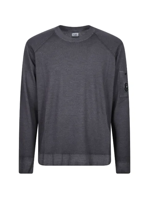 C.P. Company Lens-detail raglan-sleeve sweater Grey 21CMKN046A003247F985