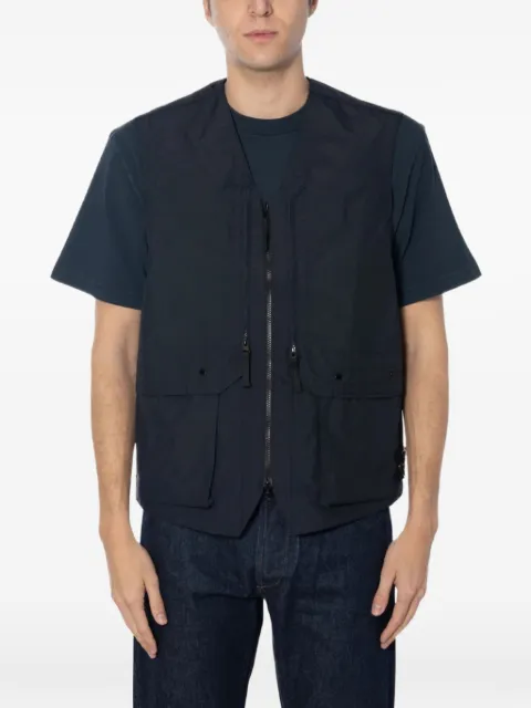 Stone Island logo-patch multi-pocket gilet Blue G100005