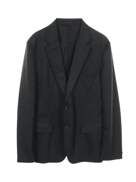 Comme des Garçons Homme single-breasted striped tailored wool blazer Black 1081433