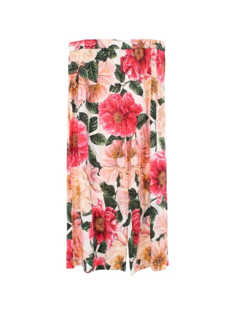 Dolce & Gabbana Pre-Owned floral-print wide-leg trousers Pink 1083531