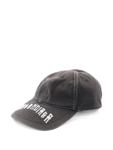 Balenciaga Pre-Owned Tattoo Logo baseball cap Grey 1083486