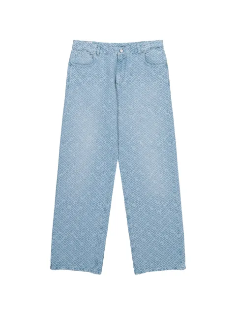 Casablanca monogram-pattern jeans Blue MPF26DN00901