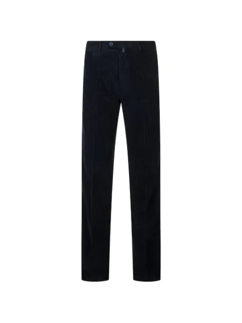 Kiton corduroy straight-leg trousers Blue UFPP79RK0107L