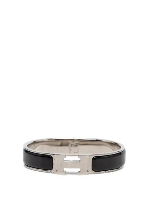 Hermès Pre-Owned 2000-2026 Narrow Enamel Clic H Bracelet PM costume bracelet Black OM2WOIY90Q726C4K