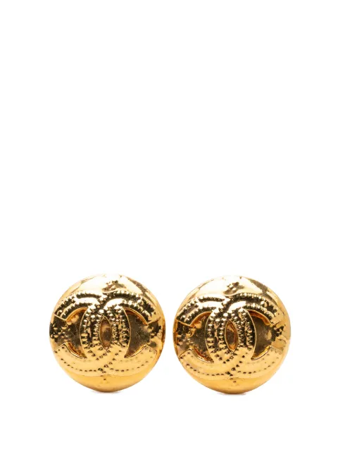 CHANEL Pre-Owned 1994 CC Gold Plated Round Clip On Earrings costume earrings Gold 0YA7SPCQ81W8URGA