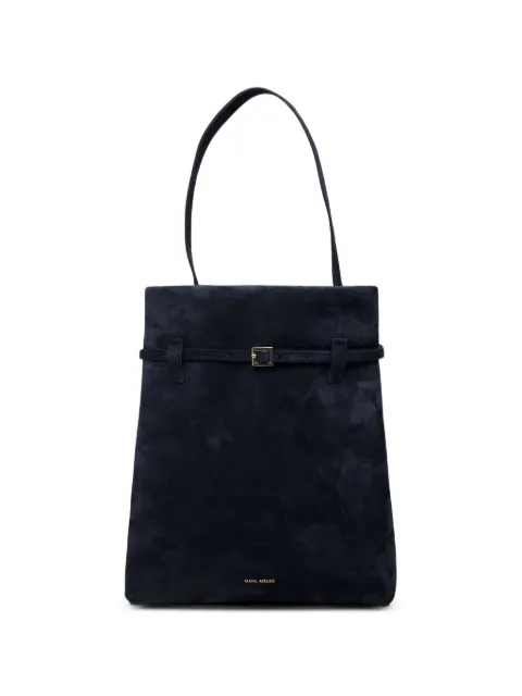 Manu Atelier Tote Du Jour suede tote bag Blue 2025220