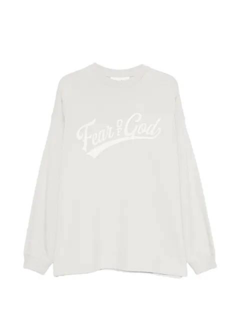 FEAR OF GOD ESSENTIALS logo-print long-sleeves T-shirt Grey RW00380
