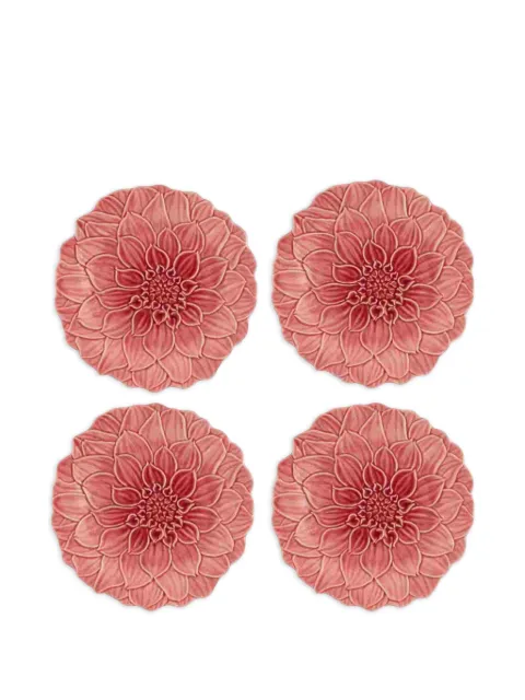 Bordallo Pinheiro Dália dessert plate (set of four) Pink 65021878SET4