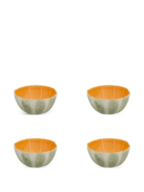 Bordallo Pinheiro large Meloa bowl (set of four) Green 65003466SET4