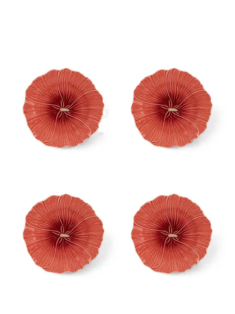 Bordallo Pinheiro Alcea dessert plate (set of four) Orange 65021856SET4
