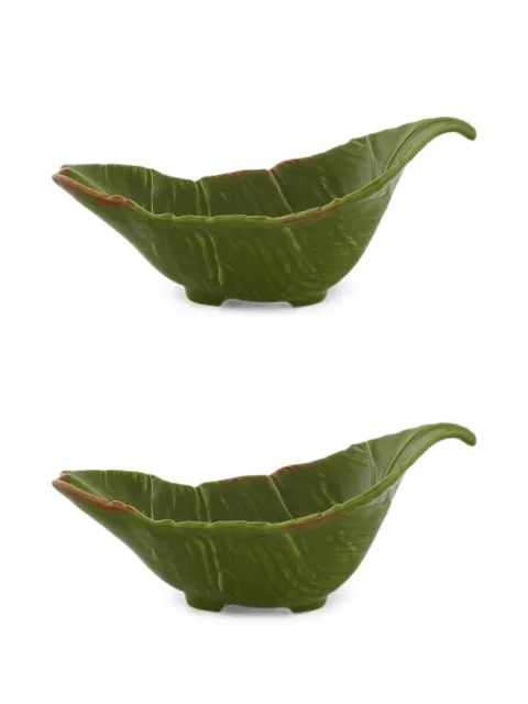 Bordallo Pinheiro x Nini Andrade Silva Banana da Madeira bowls (set of two) Green 65025700SET2