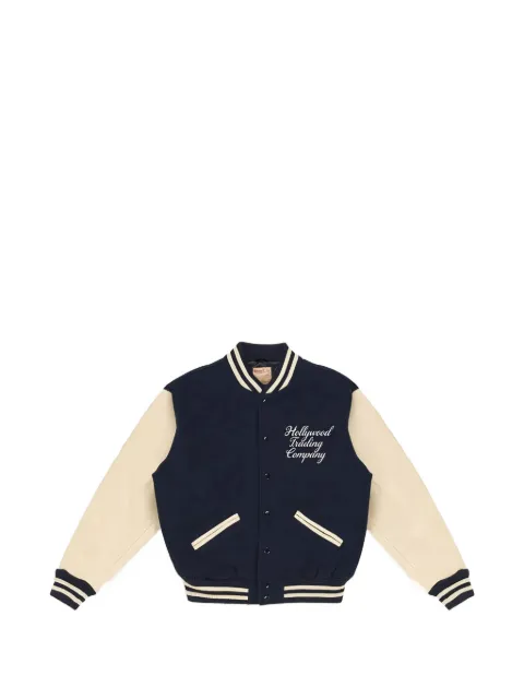 Htc Los Angeles College logo-embroidered varsity jacket Blue 22WHTGI016