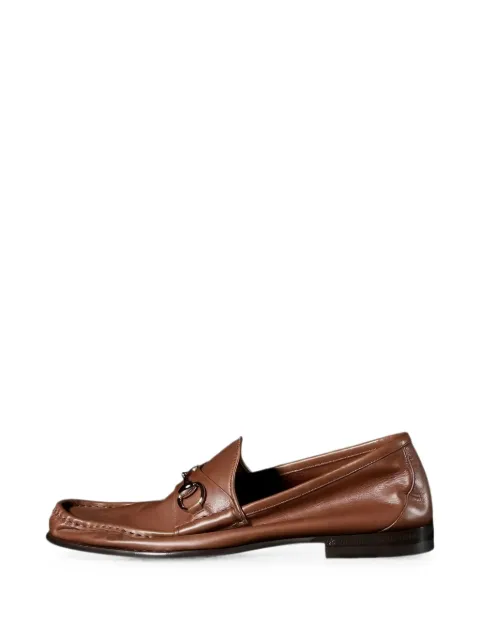 Gucci Lugano Horsebit-detail loafers Brown 864119AAF3Q