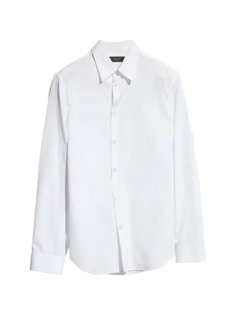 Gucci Interlocking G-embroidered long-sleeve shirt White 874713PCEX21131