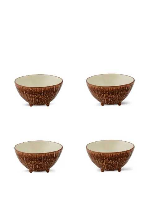 Bordallo Pinheiro Coco bowl (set of four) Brown 65029344SET4