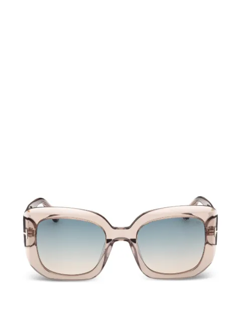 TOM FORD Eyewear Carla square-frame sunglasses Neutrals FT1220